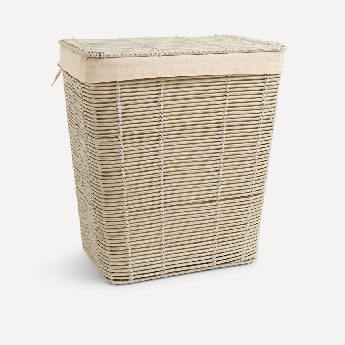 Cesto para ropa de poliratán El Corte Inglés Blanco-1