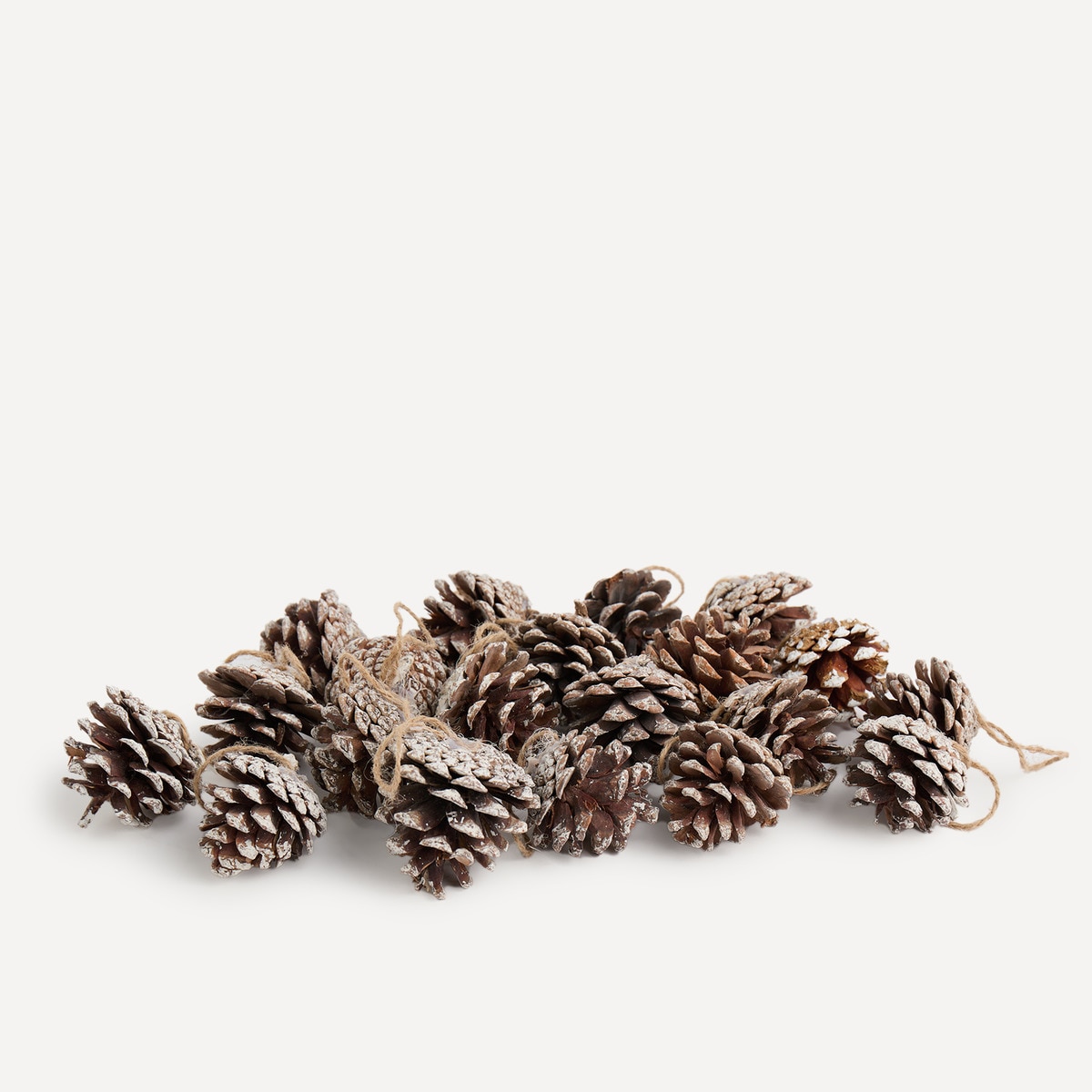 Set de 20 colgantes Piñas Nevadas Navidad El Corte Inglés Natural-3
