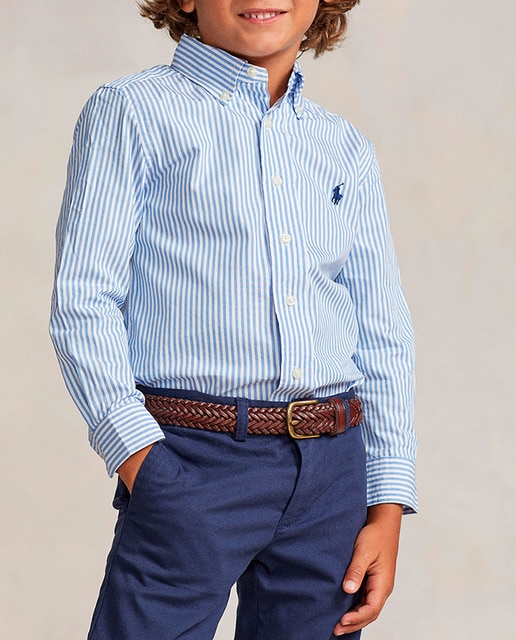 Imagen 0 de Camisa de niño de algodón en azul claro