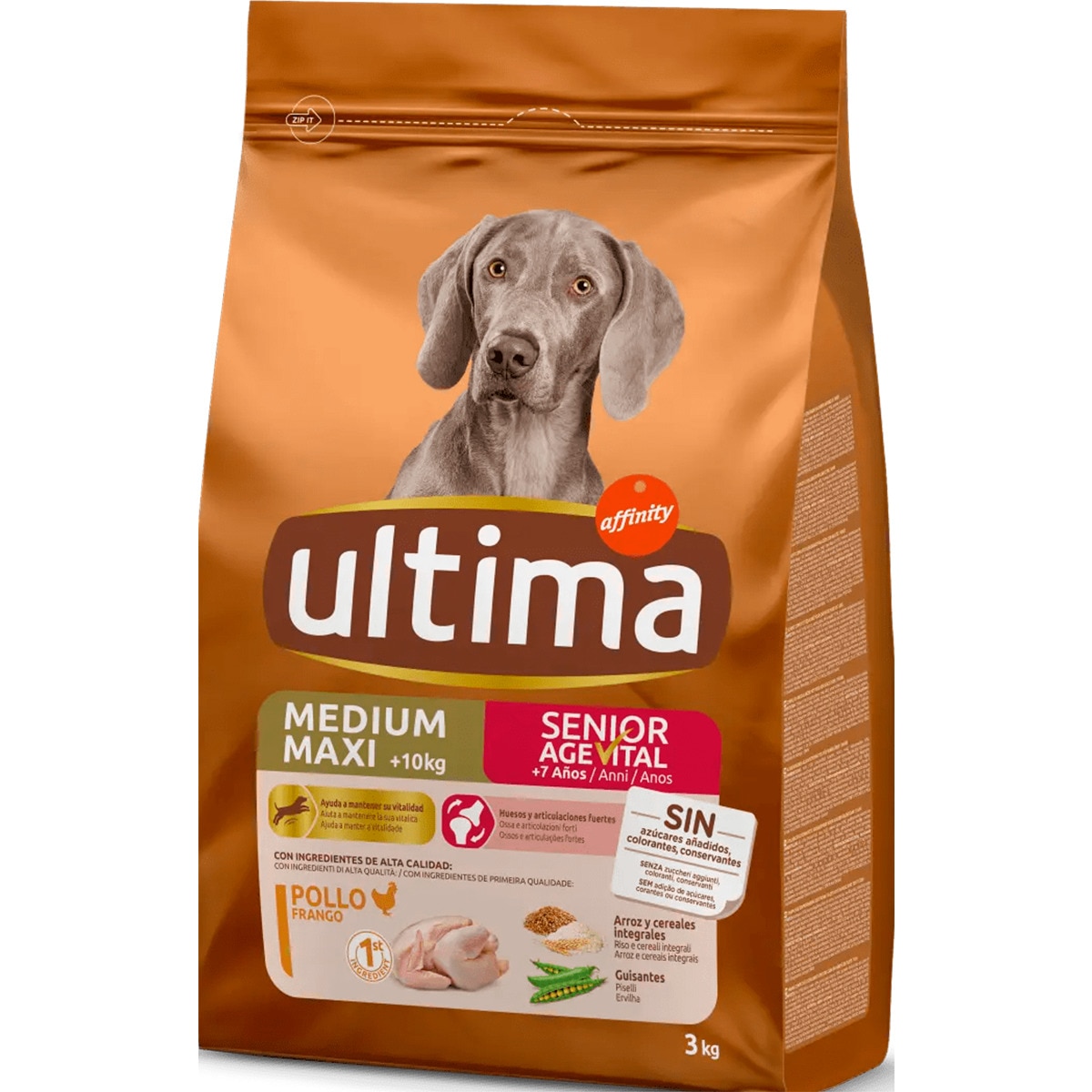 Alimento para Cão Sénior sabor Frango embalagem 3 kg