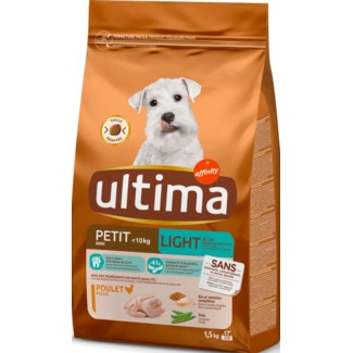 Alimento Seco para Cão Mini Lght sabor Frango embalagem 1,5 kg - Ultima