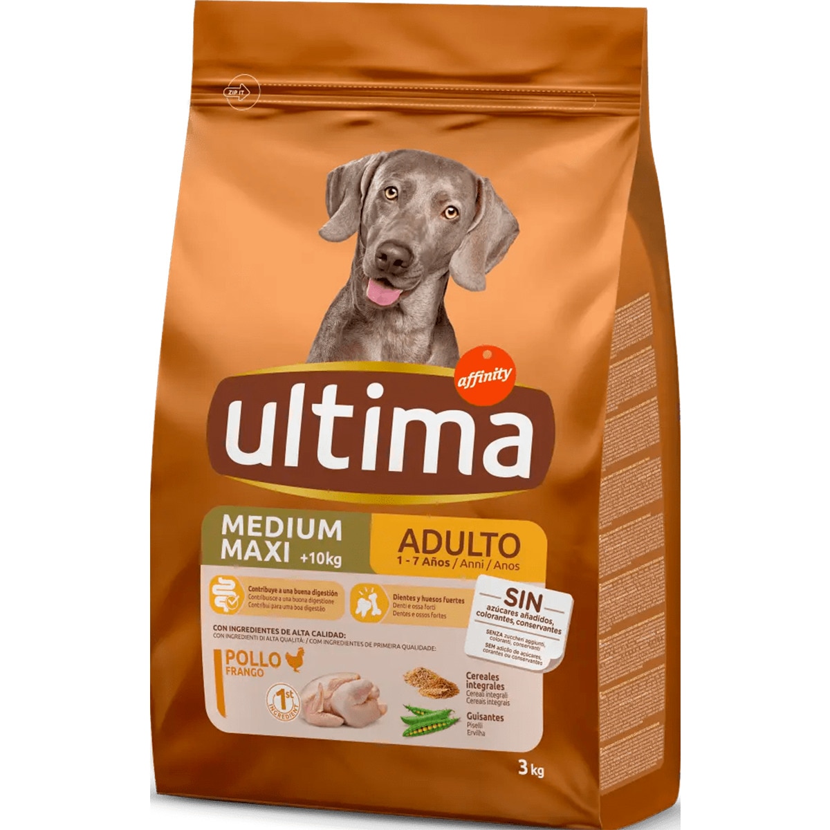 Alimento Seco para Cão sabor Frango embalagem 3 kg