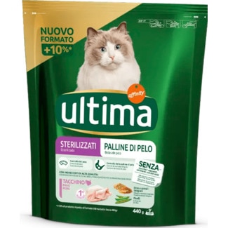 Alimento Seco para Gato Esterilizado Bola de Pêlo embalagem 440 g - Ultima