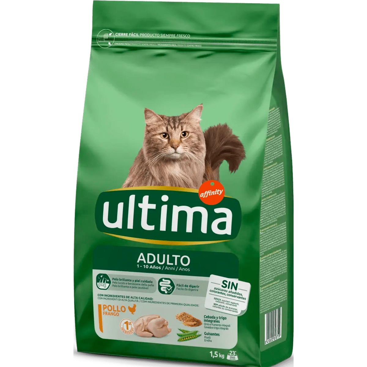 Alimento Seco para Gato sabor Frango embalagem 1,5 kg