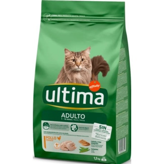Alimento Seco para Gato sabor Frango embalagem 1,5 kg - Ultima