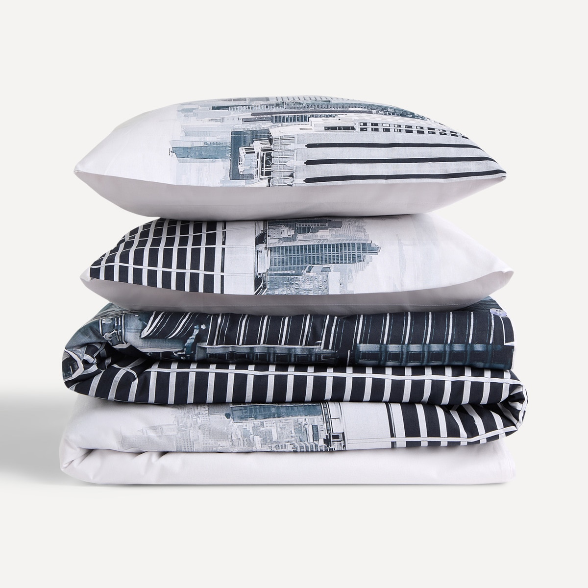 Juego de funda nórdica algodón Midtown Basics El Corte Inglés Gris-4