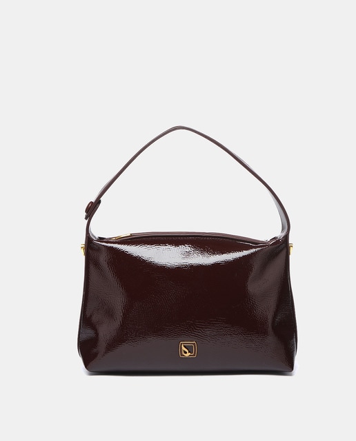Imagen 0 de Bolso de mano en charol burdeos