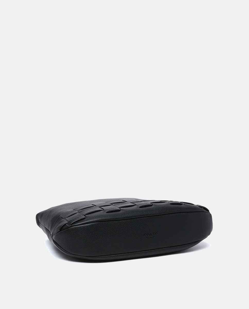 Mala Shopper em Materiais Reciclados Entrançados - Preto Preto-5