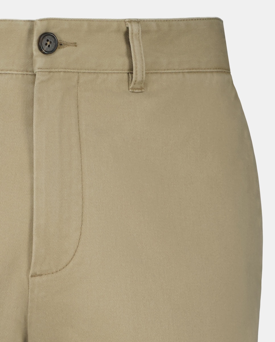 Calças Desportivas Slim Fit em Algodão Elastómero Camel-5