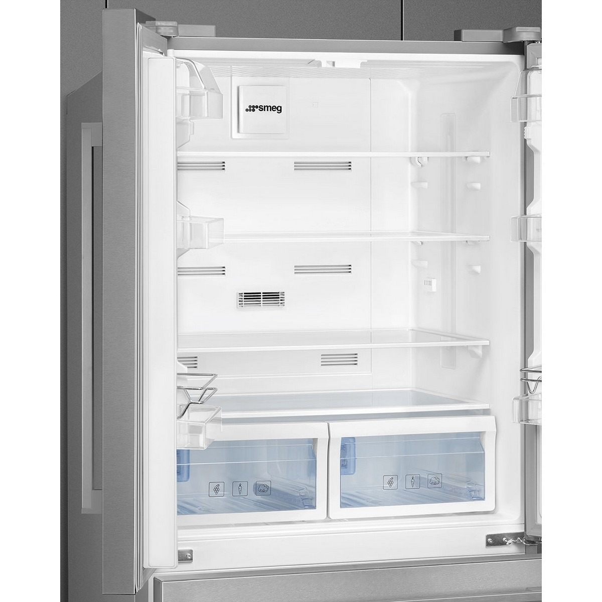 Frigorífico Americano Smeg Universal FQ55FXDE de 2 Portas e 2 Gavetas, No Frost e de 182,5 cm - Inox Inox-8