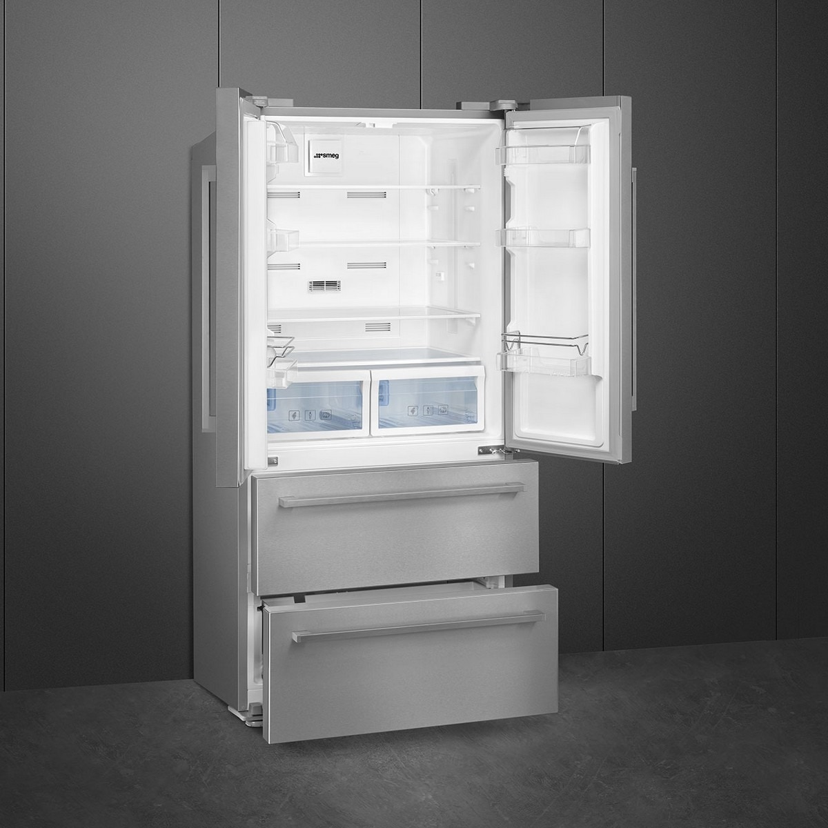 Frigorífico Americano Smeg Universal FQ55FXDE de 2 Portas e 2 Gavetas, No Frost e de 182,5 cm - Inox Inox-4