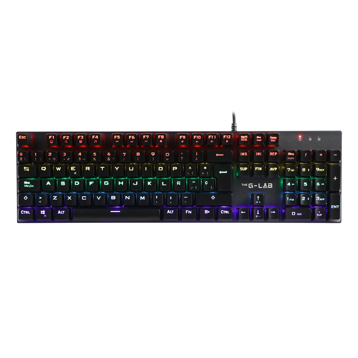 Teclado mecánico The G-Lab Keyz Carbon EX RGB Negro-1
