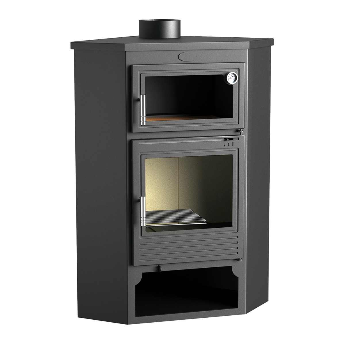 Imagen 0 de Estufa de Leña Rinconera con Horno Envolvente y Leñero M-105 H