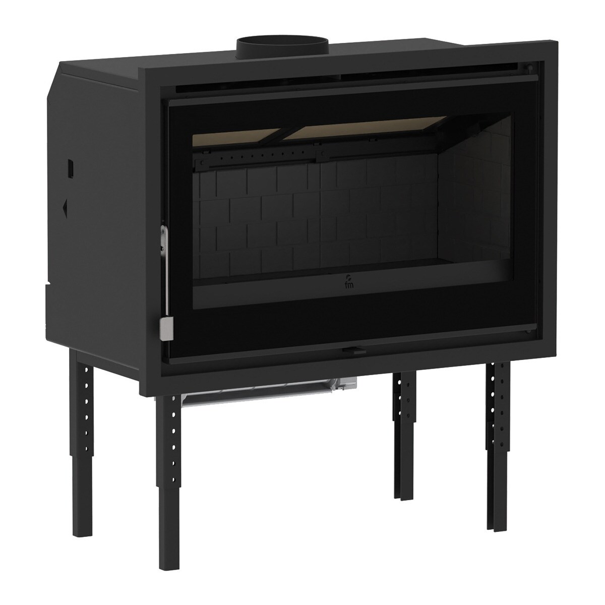 Insertable de Leña Panorámico IZ-170 FKT Negro-1