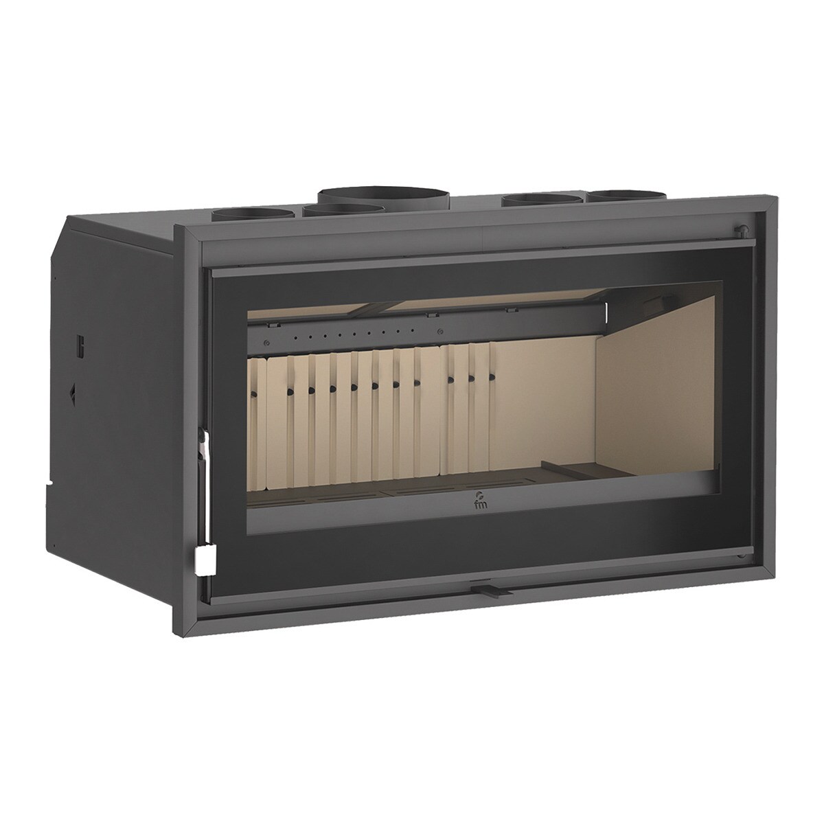 Insertable de Leña Panorámico IZ-180 K Negro-1