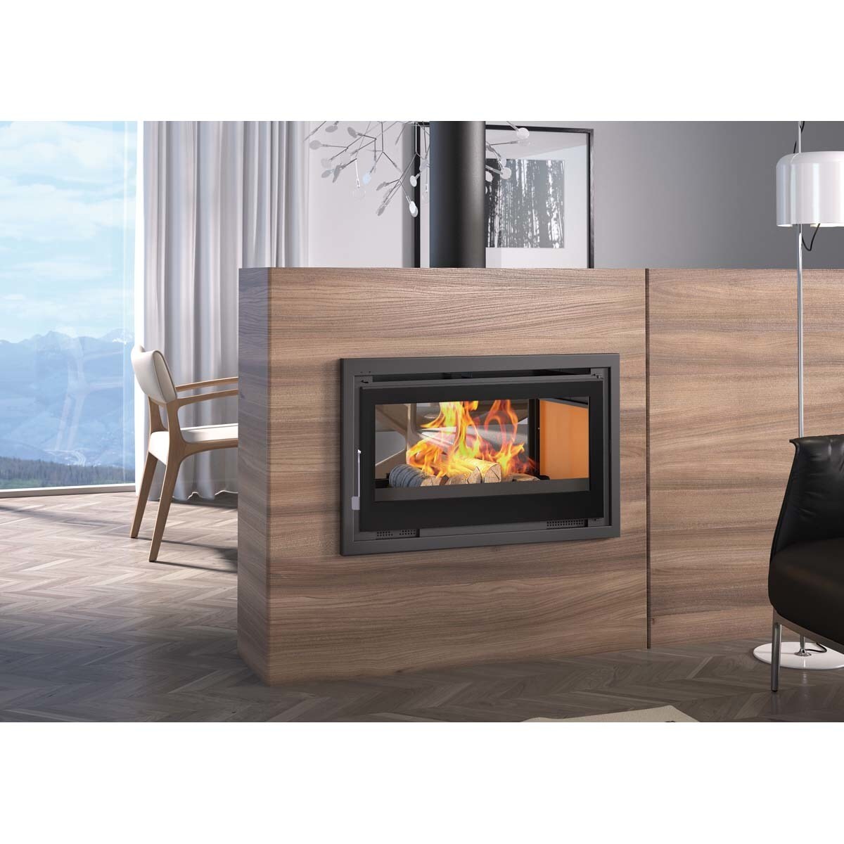 Insertable de Leña Doble Cara IT-102 F Negro-2