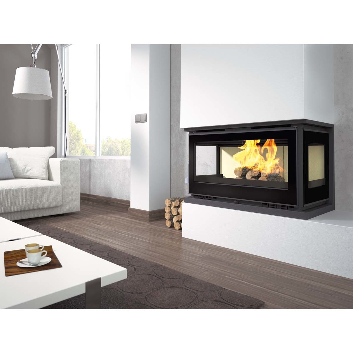 Insertable de Leña Triple Cara IT-103 Negro-2