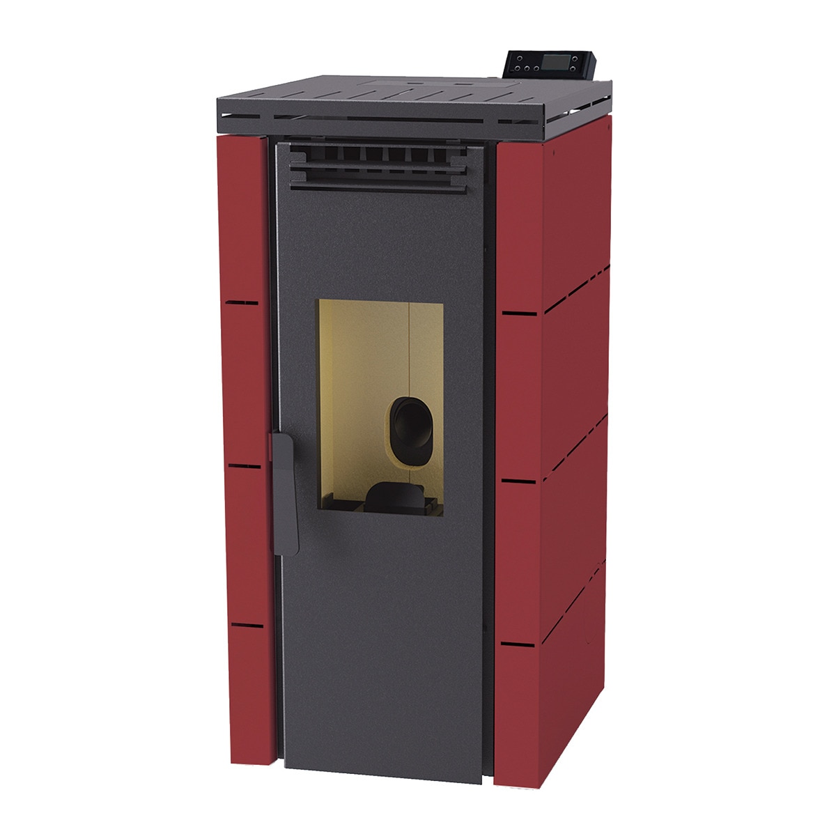 Estufa de Pellet Frontal BP-100 Burdeos-1