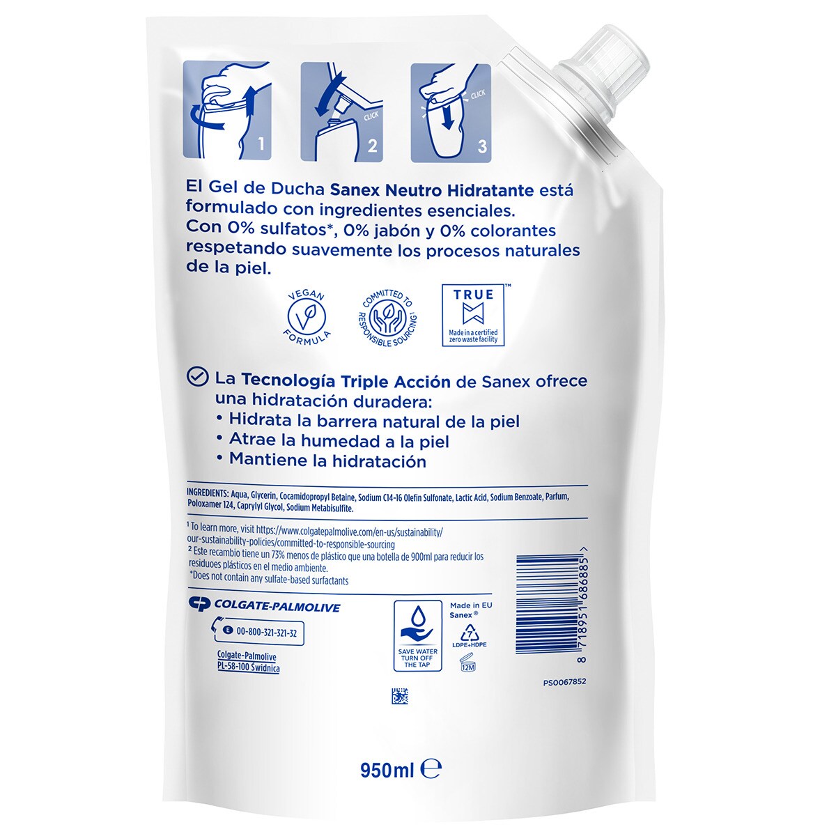 Olivenöl Duschgel PH-neutral – Pack Mit 2 Flaschen à 750 Ml Für Sensible Und Trockene Haut