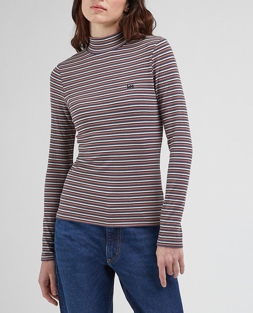 Imagen 0 de Camiseta Ribbed Ls High Neck