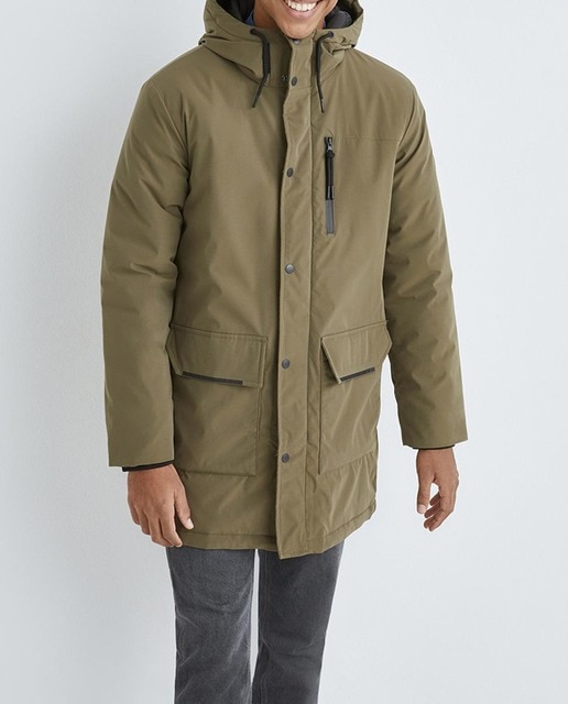 Imagen 0 de Parka de hombre monocolor con capucha