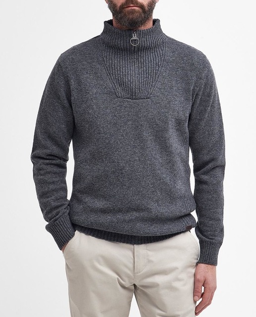 Imagen 0 de Jersey de hombre de manga larga con cuello de cremallera