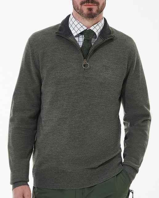 Imagen 0 de Jersey de hombre de manga larga y cuello de cremallera