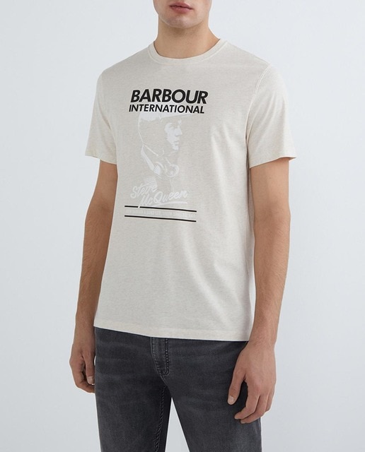 Imagen 0 de Camiseta de hombre de cuello redondo y print en el pecho