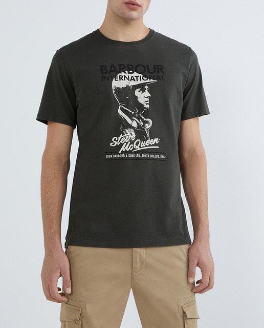 Imagen 0 de Camiseta de hombre de manga corta y dibujo de la marca en el pecho