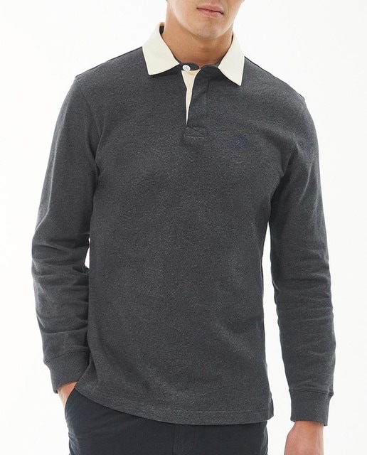 Imagen 0 de Polo de hombre de manga larga y puños de canalé