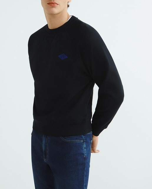 Imagen 0 de Sudadera de hombre cerrada con logo y materiales reciclados