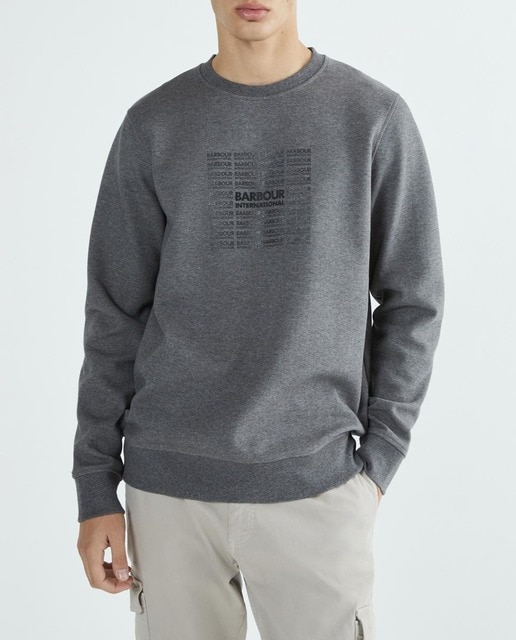 Imagen 0 de Sudadera de hombre con dibujo en el pecho y cuello redondo