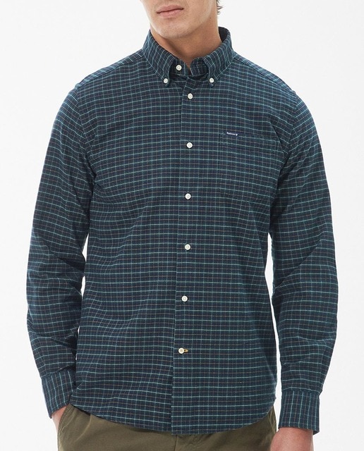 Imagen 0 de Camisa de hombre de manga larga con diseño de microcuadros