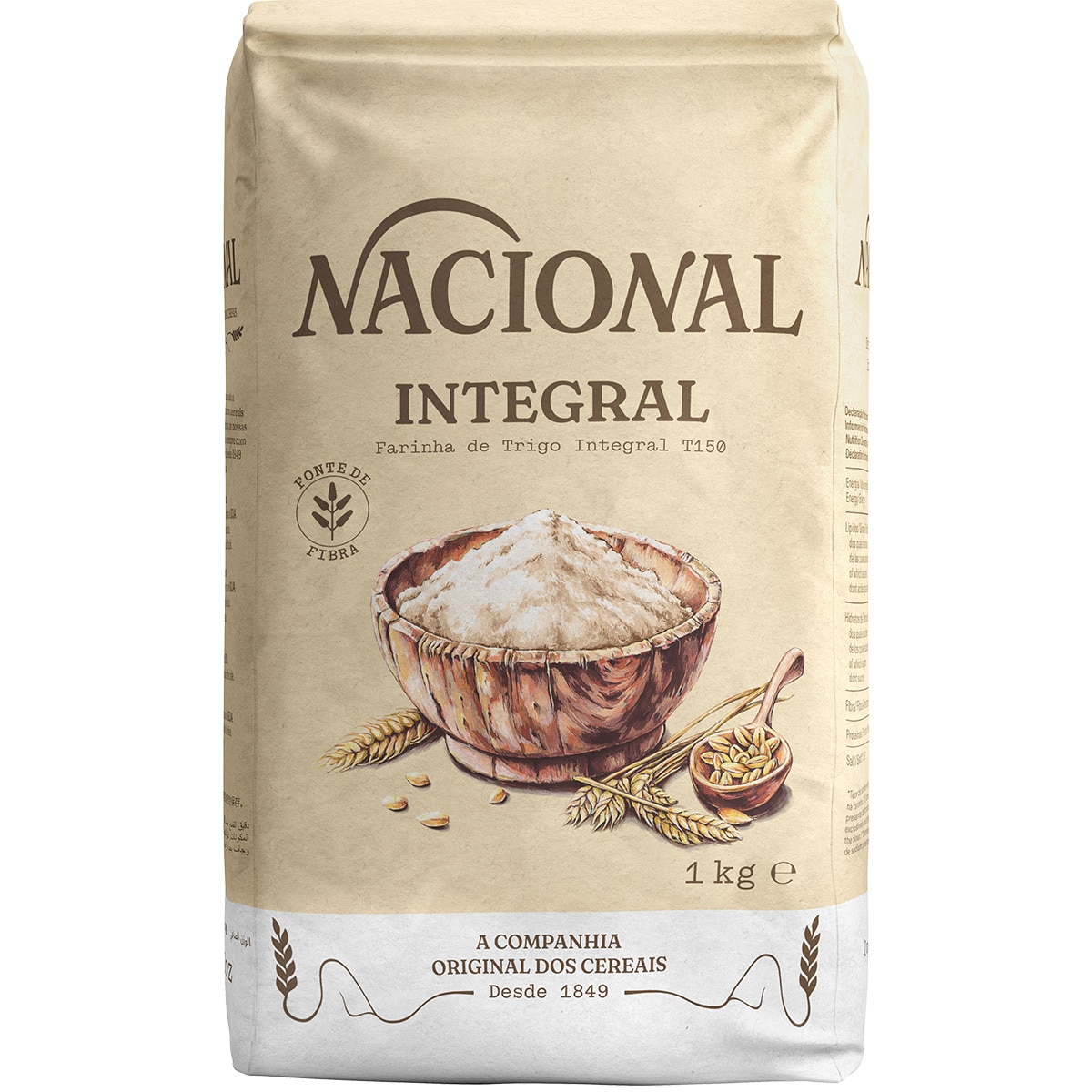 Farinha para Pão Integral embalagem 1 kg
