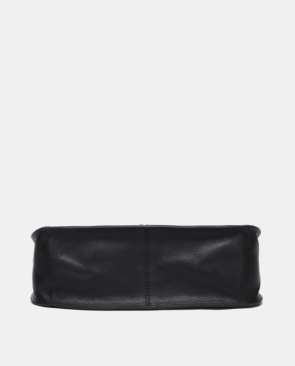 Mala a Tiracolo em Pele - Preto Preto-4