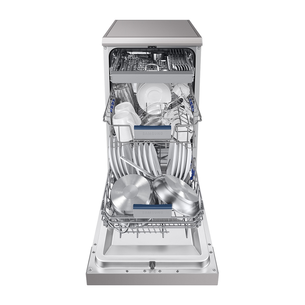 Lavavajillas Samsumg 10 servicios, 45 cm, Bandeja cubiertos - DW50DG450FSRET Acero Inox-4