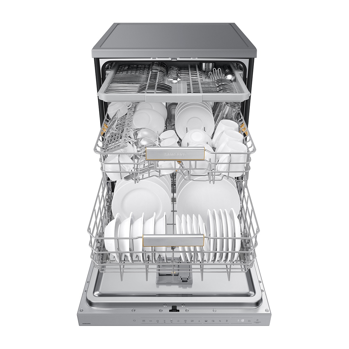 Lavavajillas Samsumg 14 servicios, Bandeja para cubiertos, 60 cm - DW60DG790FSLU1 Inox-4