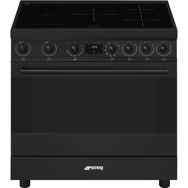 Imagem 0 de Fogão Elétrico com Placa de Indução Smeg Classica C9IMN2 de 5 Zonas e de 115 Litros - Preto