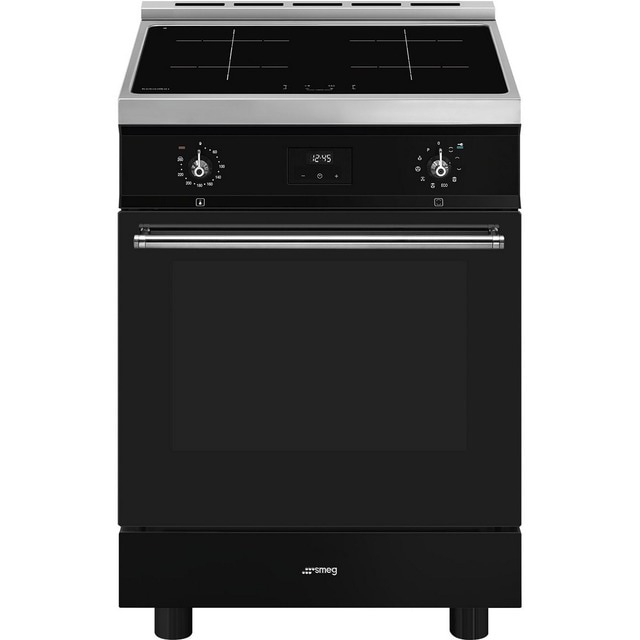 Imagem 0 de Fogão Elétrico com Placa de Indução Smeg Classica C6IPBLT2 de 4 Zonas e de 70 Litros - Preto