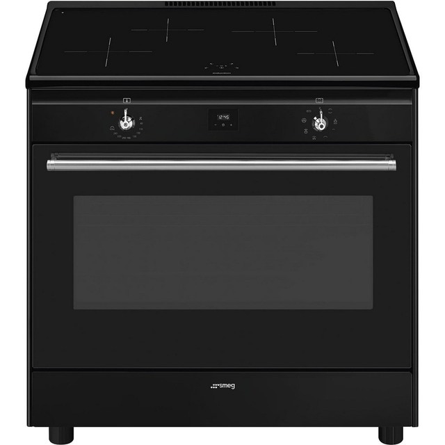 Imagem 0 de Fogão Elétrico com Placa de Indução Smeg Classica CX91IMBL de 4 Zonas e de 115 Litros - Preto