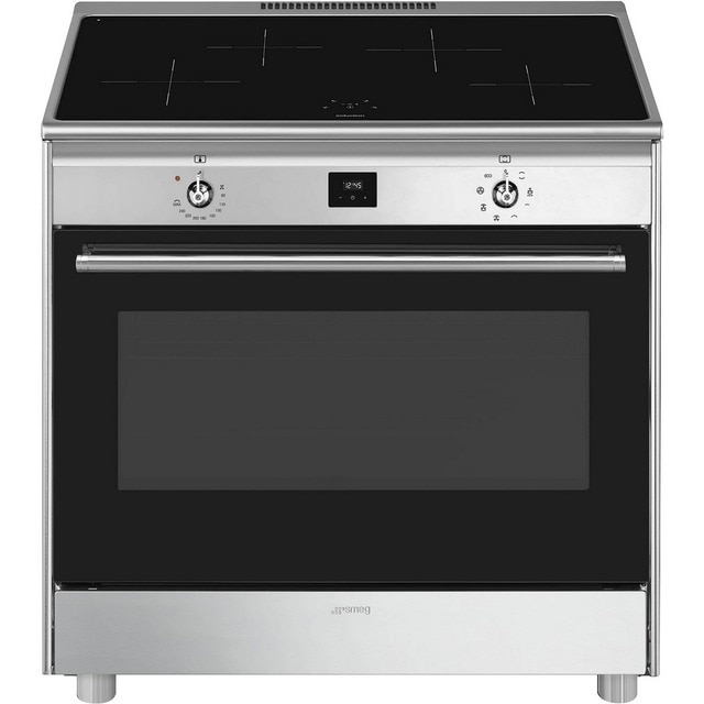 Imagem 0 de Fogão Elétrico com Placa de Indução Smeg Classica CG90CIXT de 4 Zonas e de 115 Litros - Aço Inox