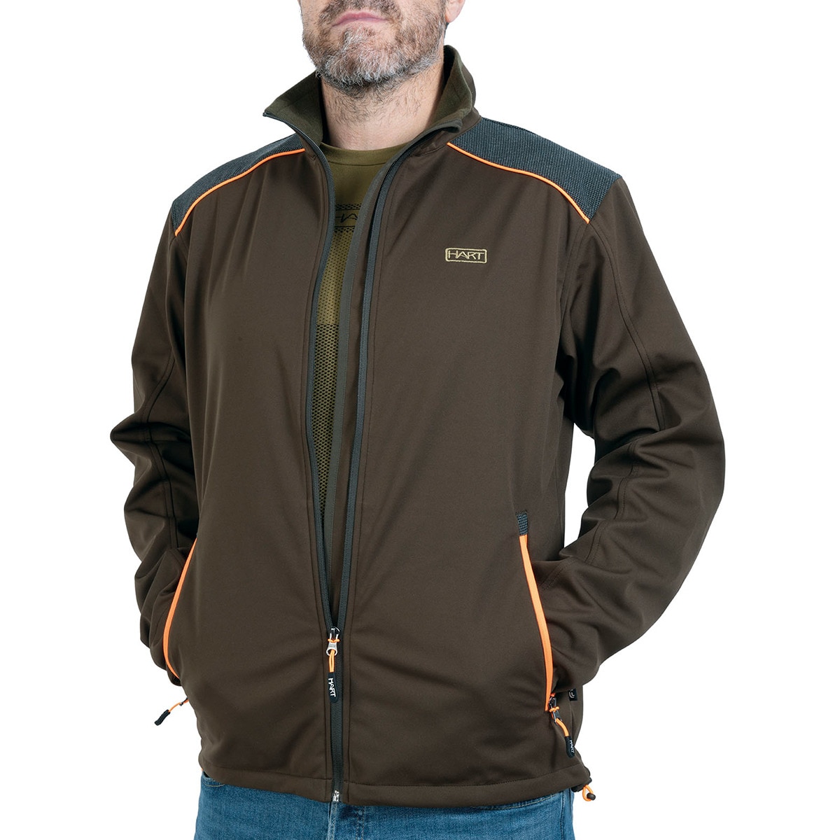 Casaco Softshell de Homem Hart Gorosta-S Strong Verde pardo-1
