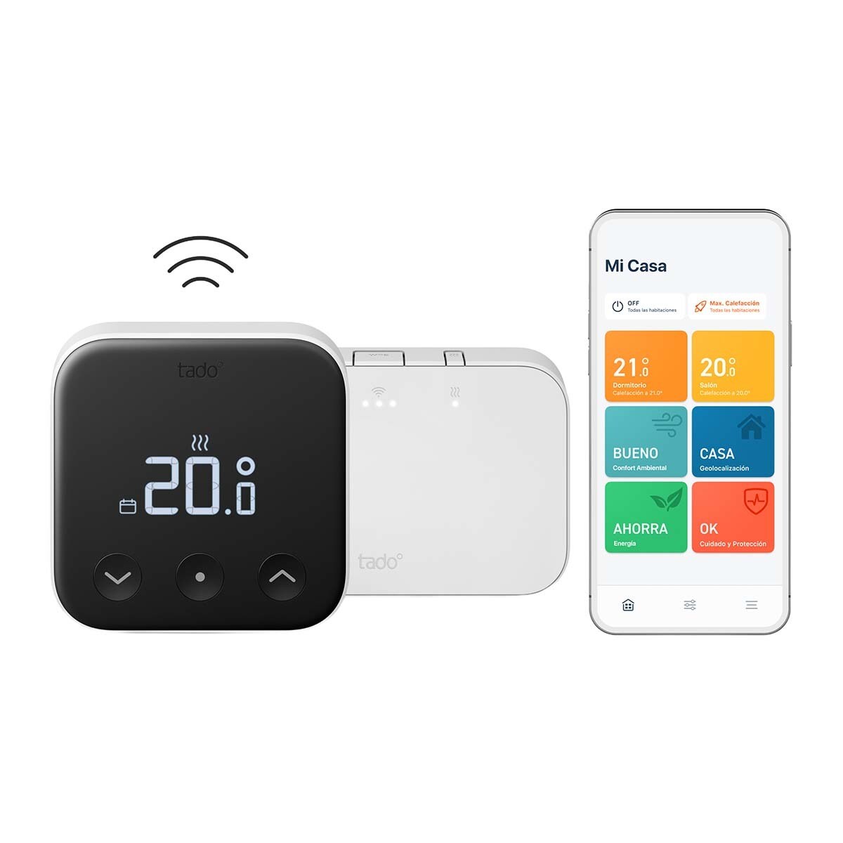 Termostato Inteligente Inalámbrico X Kit de Inicio · Tadoº · El