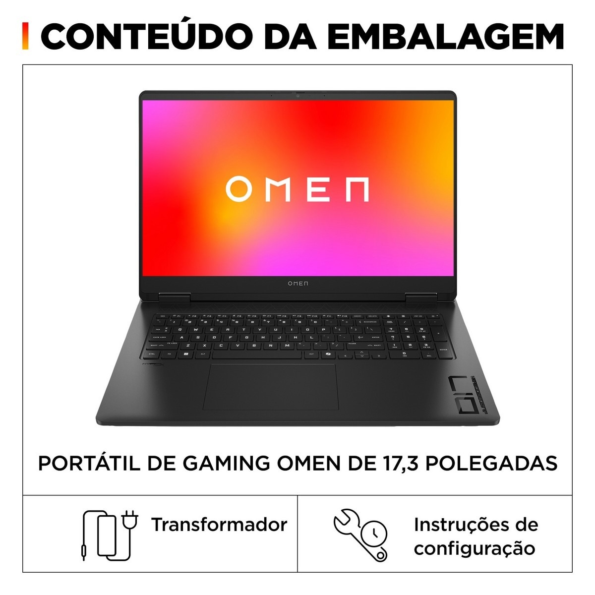 Computador Portátil Gaming HP Omen 17-db0006np 17,3" QHD R7-8840H, RAM 32GB 1TB SSD RTX 4070 8GB Windows 11 Home 7