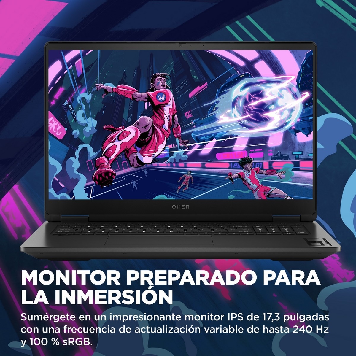 Computador Portátil Gaming HP Omen 17-db0006np 17,3" QHD R7-8840H, RAM 32GB 1TB SSD RTX 4070 8GB Windows 11 Home 4