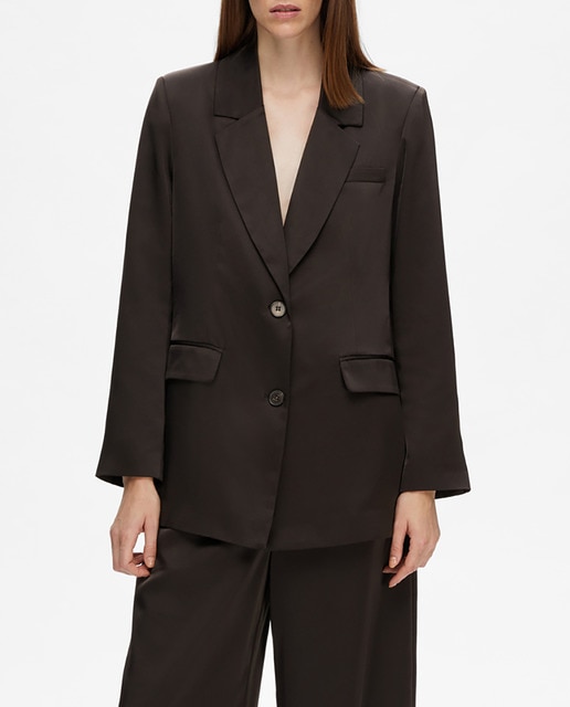 Imagen 0 de Americana de traje de mujer satinada