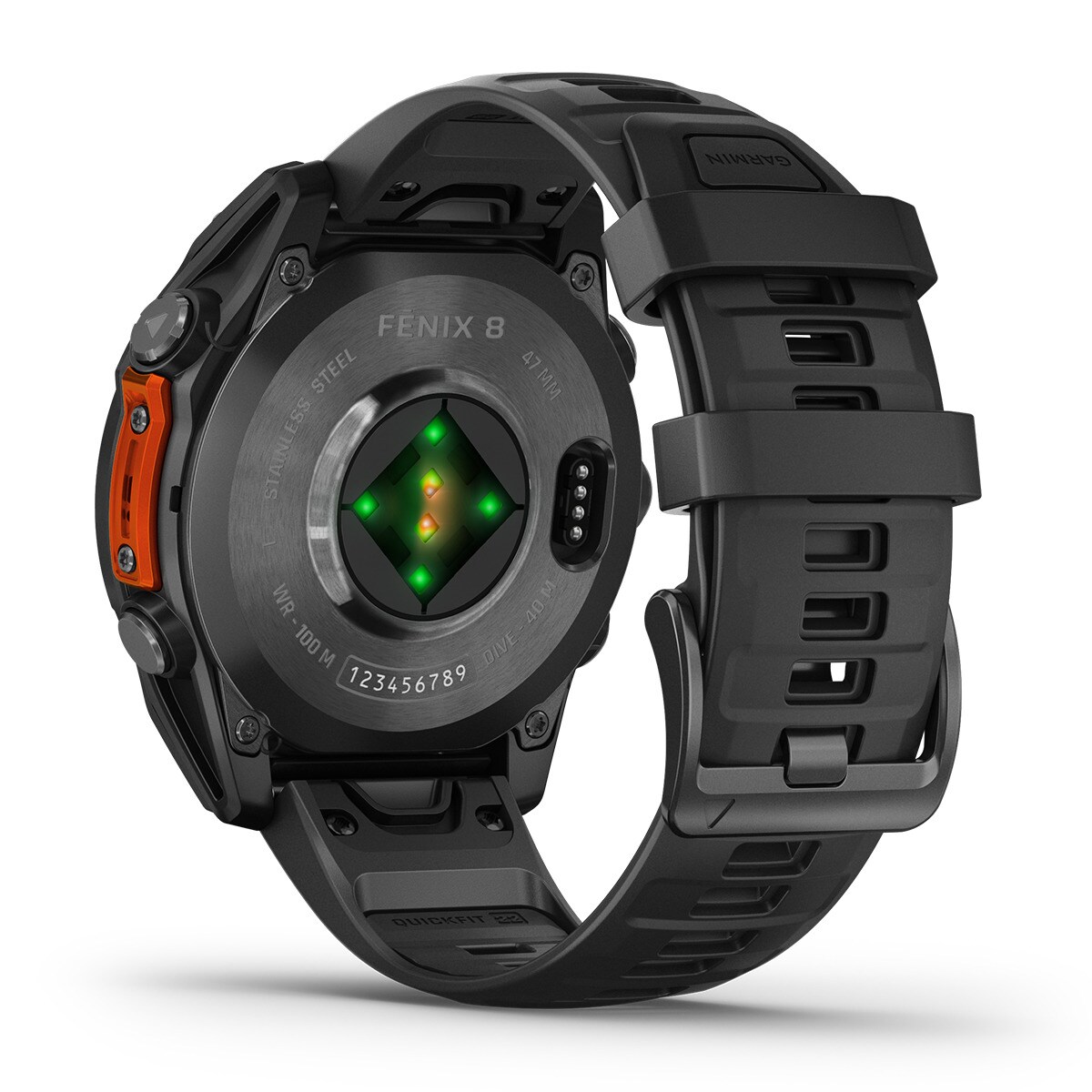 Relógio Fenix 8 47mm Aço com Bracelete em Silicone - Preto Preto-10