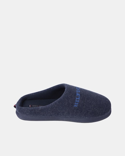 Imagen 0 de Zapatillas de casa abiertas de hombre con logotipo y suela de goma