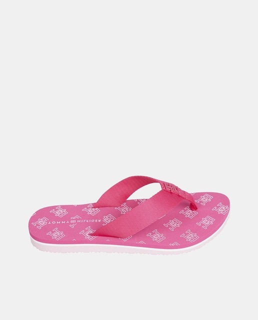 Imagen 0 de Chanclas de mujer con tira al dedo y estampado monograma