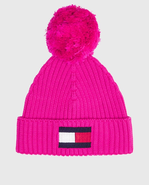 Imagen 0 de Gorro de niña de punto con bandera